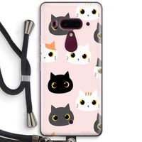 Katten: HTC U12+ Transparant Hoesje met koord