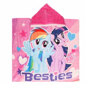 My Little Pony badcape/poncho met roze capuchon voor kinderen