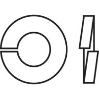 TOOLCRAFT B3 D127-A2 194680 Veerring Binnendiameter: 3.1 mm M3 DIN 127 RVS A2 100 stuk(s)