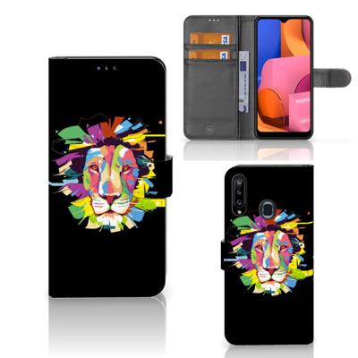 Samsung Galaxy A20s Leuk Hoesje Lion Color