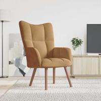 Relaxstoel fluweel bruin