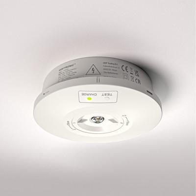 Fuga - LED Opbouwspot Vierkant Noodverlichting Wit - 3 Watt 280 Lumen - Verwisselbare lens - IP65 waterdicht - 3 uur noodaccu (3300mAh)- 6500K daglicht wit