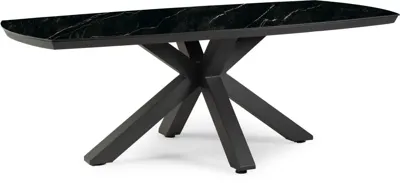 Tierra Outdoor dining tuintafel clover marble trespa 210x100x75cm charcoal