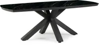 Tierra Outdoor dining tuintafel clover marble trespa 210x100x75cm charcoal