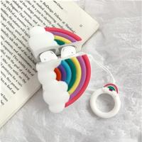 Draadloze oortelefoons schokbestendig Multicolor regenboog siliconen beschermhoes voor Apple AirPods 1/2