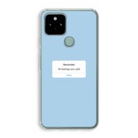 Reminder: Google Pixel 5 Transparant Hoesje