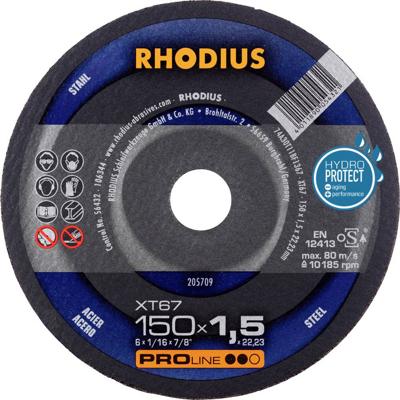 Rhodius 205709 Doorslijpschijf recht 150 mm 1 stuk(s) Staal Rhodius 205709 Doorslijpschijf recht 150 mm 1 stuk(s) Staal