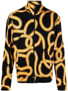 Marcelo Burlon County of Milan veste zippée à imprimé serpent - Noir