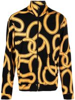 Marcelo Burlon County of Milan veste zippée à imprimé serpent - Noir