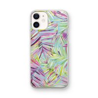 Tropical Palms Blue: iPhone 12 mini Transparant Hoesje