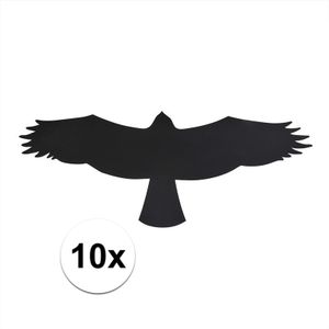 10x Vogel raamstickers / anti inslag stickers 'buizerd' 14 cm