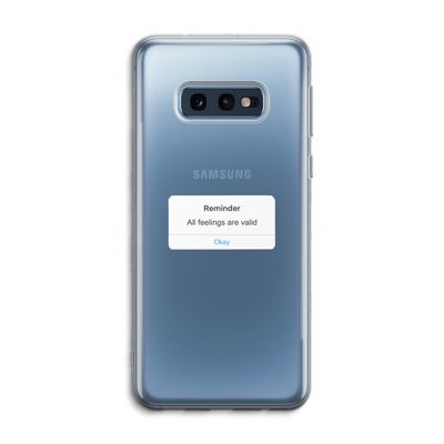Reminder: Samsung Galaxy S10e Transparant Hoesje