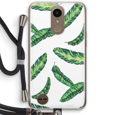 Lange bladeren: LG K10 (2017) Transparant Hoesje met koord