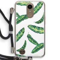 Lange bladeren: LG K10 (2017) Transparant Hoesje met koord