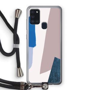 Lapis: Samsung Galaxy A21s Transparant Hoesje met koord