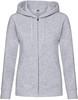 Fruit Of The Loom F440N Ladies´ Premium Hooded Sweat Jacket - Heather Grey - XXL