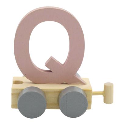 JeP kids houten treinletter Q-roze