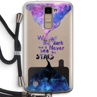 Stars quote: LG K10 (2016) Transparant Hoesje met koord