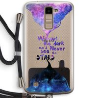 Stars quote: LG K10 (2016) Transparant Hoesje met koord