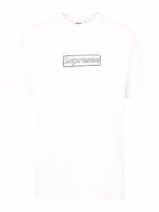 Supreme x Kaws t-shirt Chalk Logo - Blanc