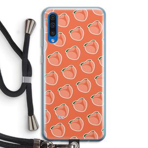 Just peachy: Samsung Galaxy A50 Transparant Hoesje met koord