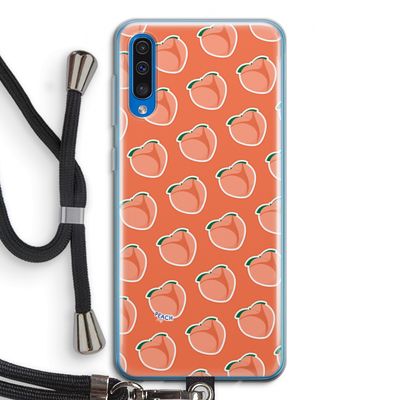 Just peachy: Samsung Galaxy A50 Transparant Hoesje met koord