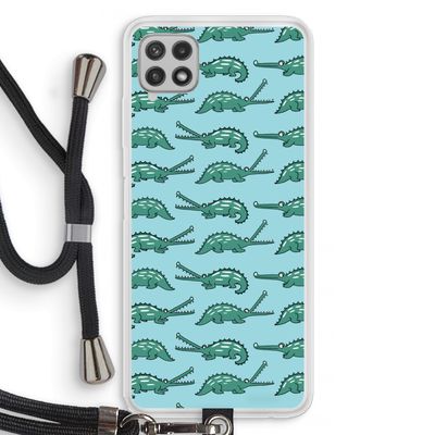Kroko: Samsung Galaxy A22 4G Transparant Hoesje met koord