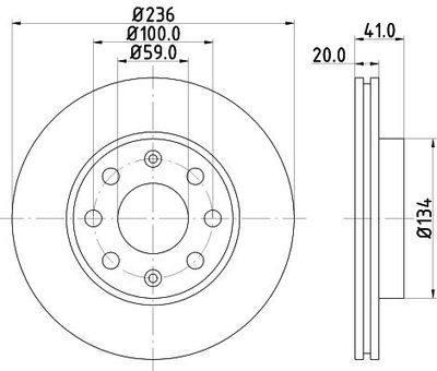 Remschijf 8DD355111341