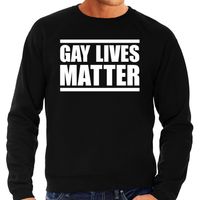 Gay lives matter protest / betoging trui anti homo / lesbo discriminatie zwart voor heren 2XL  -