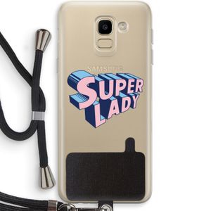 Superlady: Samsung Galaxy J6 (2018) Transparant Hoesje met koord