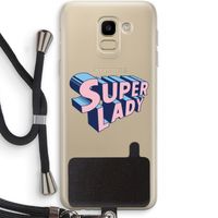 Superlady: Samsung Galaxy J6 (2018) Transparant Hoesje met koord