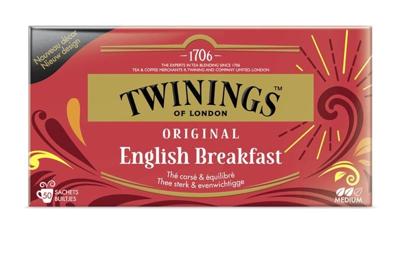 Twinings English breakfast envelop zwart 50 Zakjes Twinings English breakfast envelop zwart 50 Zakjes