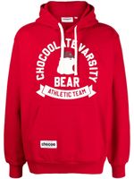 CHOCOOLATE hoodie à imprimé ourson - Rouge