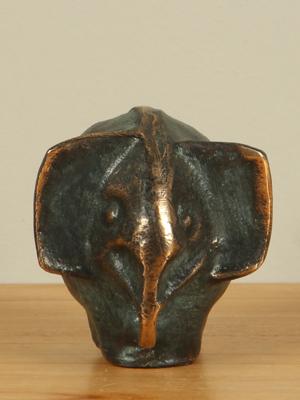 Bronzen decoratie olifantje, 7 cm