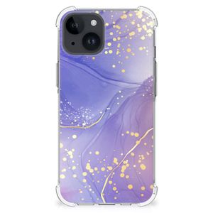 Back Cover voor iPhone 15 Watercolor Paars