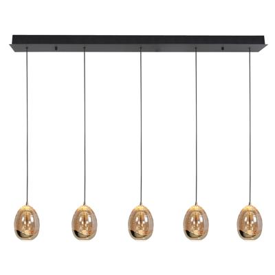 Highlight HanglampGolden Egg zwart 5-lichts recht - H5458.01
