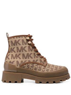 Michael Michael Kors bottines Payton à logo imprimé - Tons neutres