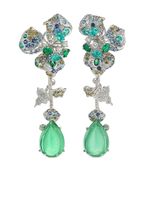 Anabela Chan boucles d'oreilles Orchid en or blanc 18ct - Vert - thumbnail