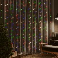 VidaXL Lichtsnoergordijn met 300 led&apos;s en 8 functies 3x3 m meerkleurig