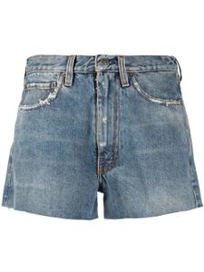 Maison Margiela short en jean à effet usé - Bleu