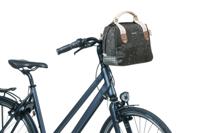 Basil Bohème City Bag elegante groene hand-, schouderen stuurtas voor dames, geschikt voor elektrische fietsen en stadsfietsen zwart