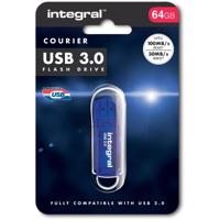 Integral INFD64GBCOU3.0 USB flash drive 64 GB USB Type-A 3.2 Gen 1 (3.1 Gen 1) Blauw, Zilver