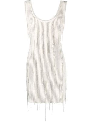 Philosophy Di Lorenzo Serafini robe sans manches à ornements en cristal - Blanc