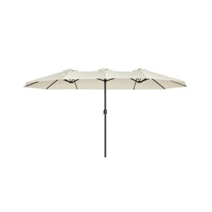 Extra grote parasol met zwengel, beige