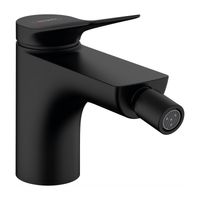 Hansgrohe Bidetmengkraan Vivenis met Trekwaste Mat Zwart