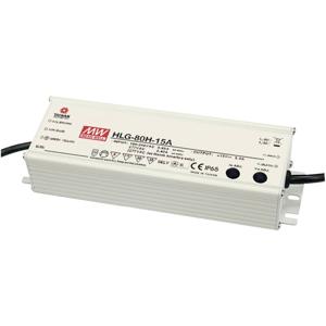 MW Mean Well HLG-80H-12A LED-driver, LED-transformator Constante spanning, Constante stroomsterkte 60 W 5 A 12 V/DC PFC-schakeling, Overbelastingsbescherming,