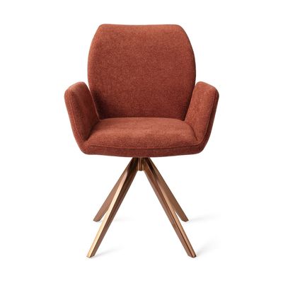 Jesper Home Misaki eetkamerstoel Cosy Copper turn rose