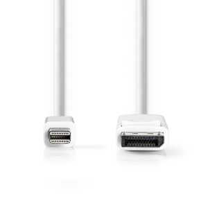 Nedis Mini DisplayPort-Kabel | Mini-DisplayPort Male | DisplayPort Male | 21.6 Gbps | 2 m | 1 stuks - CCGP37400WT20 CCGP37400WT20