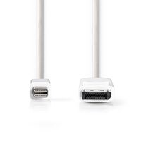 Nedis Mini DisplayPort-Kabel | Mini-DisplayPort Male | DisplayPort Male | 21.6 Gbps | 2 m | 1 stuks - CCGP37400WT20 CCGP37400WT20 - thumbnail