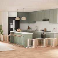 VidaXL Hondenhek inklapbaar met deur 12 panelen 600 cm populierenhout